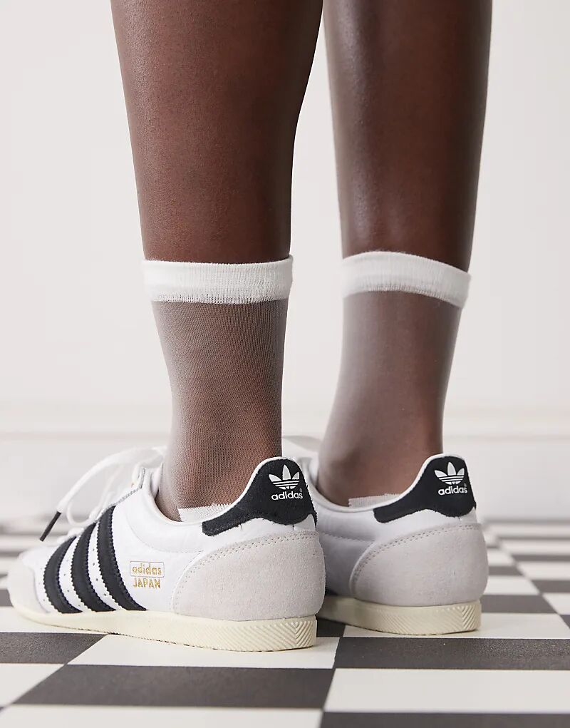 Японские кроссовки белого и черного цвета adidas Originals — фото 2