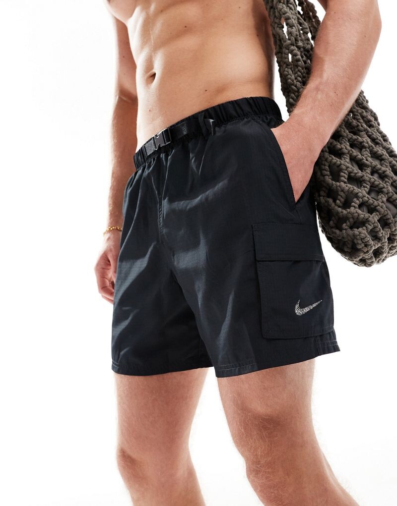 

Черные шорты для плавания в волейбольном стиле Nike Swim Voyage 5 дюймов Nike