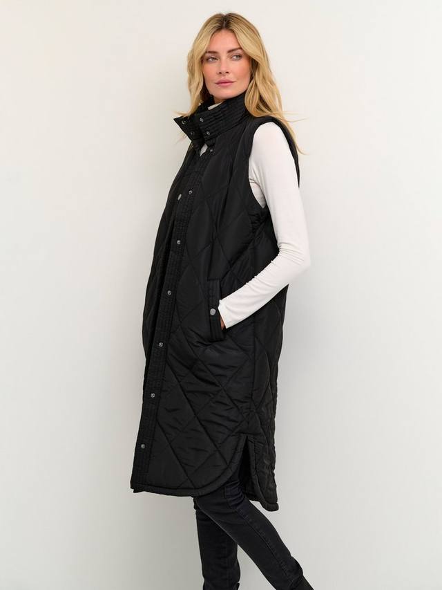 

Утепленный длинный жилет Meria KAFFE, Black