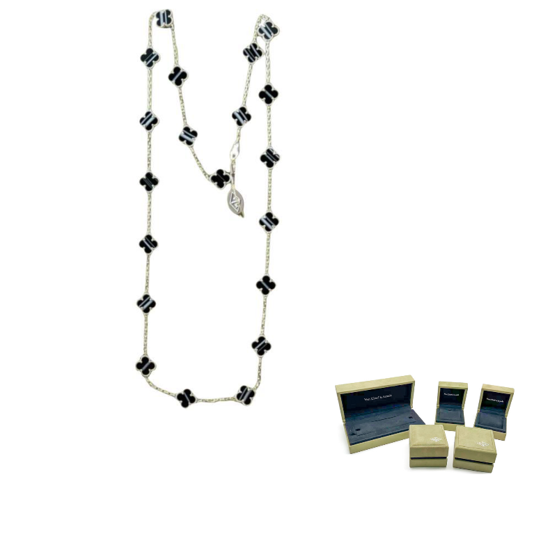 

Van Cleef & Arpels Ожерелье Alhambra Four Leaf Lucky Series 18K Gold Unisex White