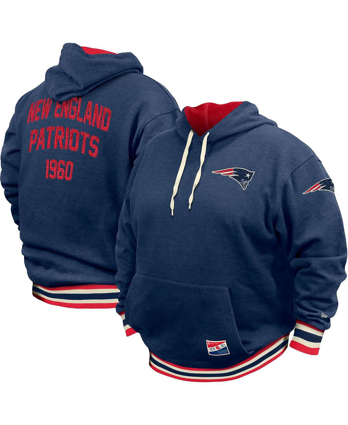 

Мужской темно-синий пуловер с капюшоном New England Patriots Big and Tall NFL New Era