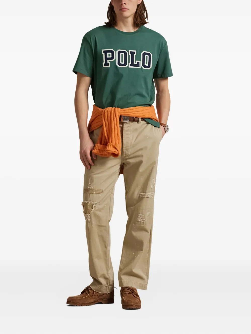 Футболка с логотипом POLO RALPH LAUREN, зеленый — фото 2