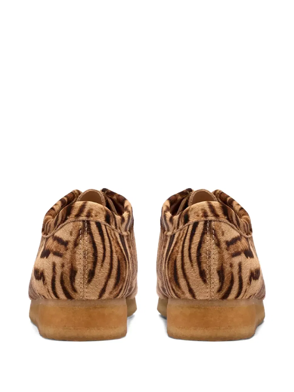 Ботинки Wallabee с тигровым принтом в стиле «дезерт» Clarks Originals, коричневый — фото 3