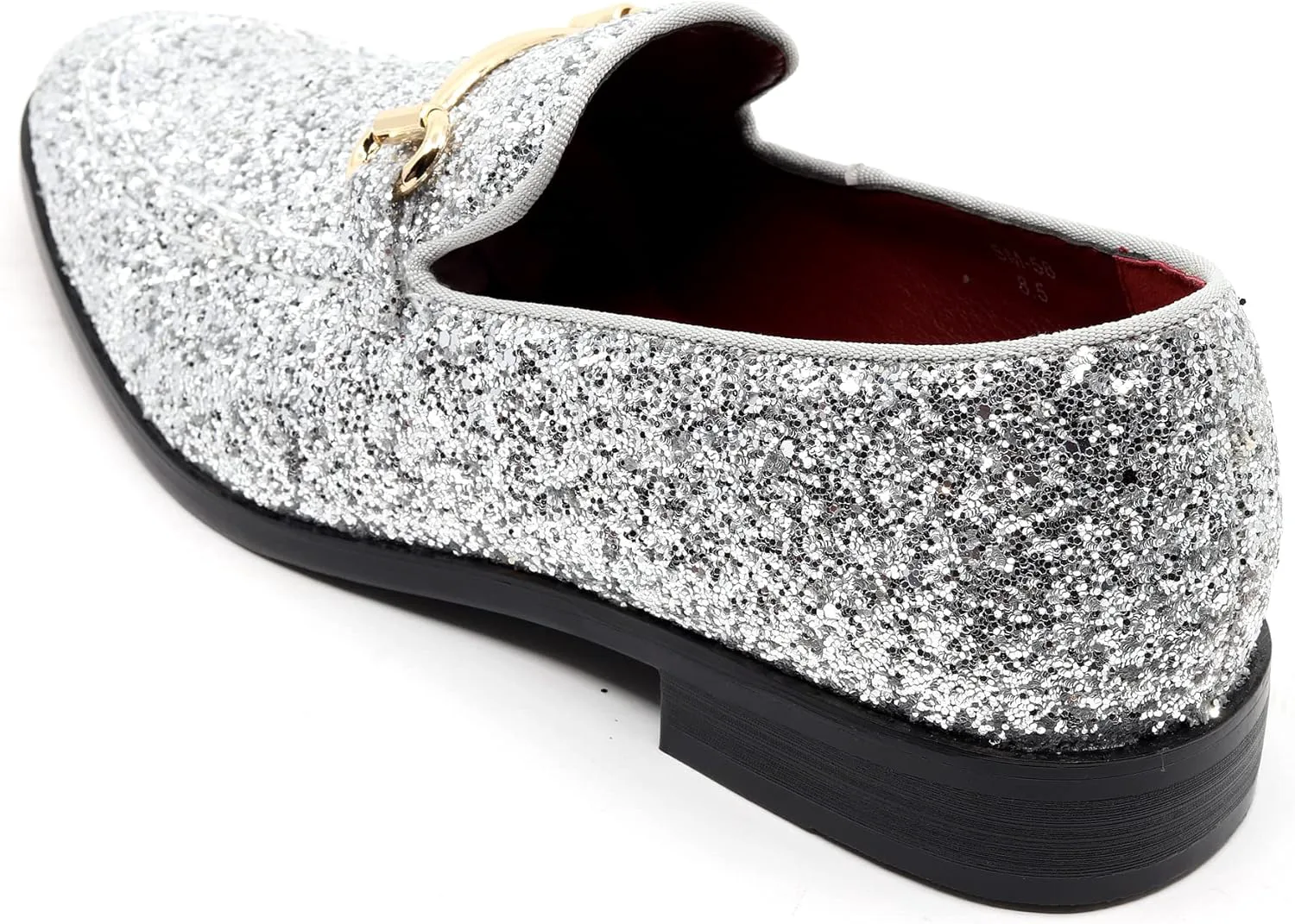 

Мужские бархатные дизайнерские классические туфли смокинг слипоны SM-56 Metrocharm, серебряный