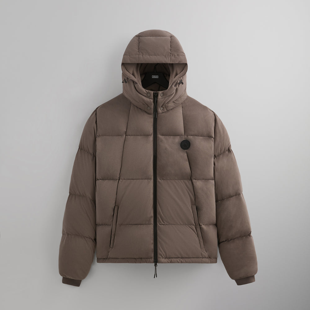 

Пуховик Kith Jersey Midi Puffer, цвет Abalone