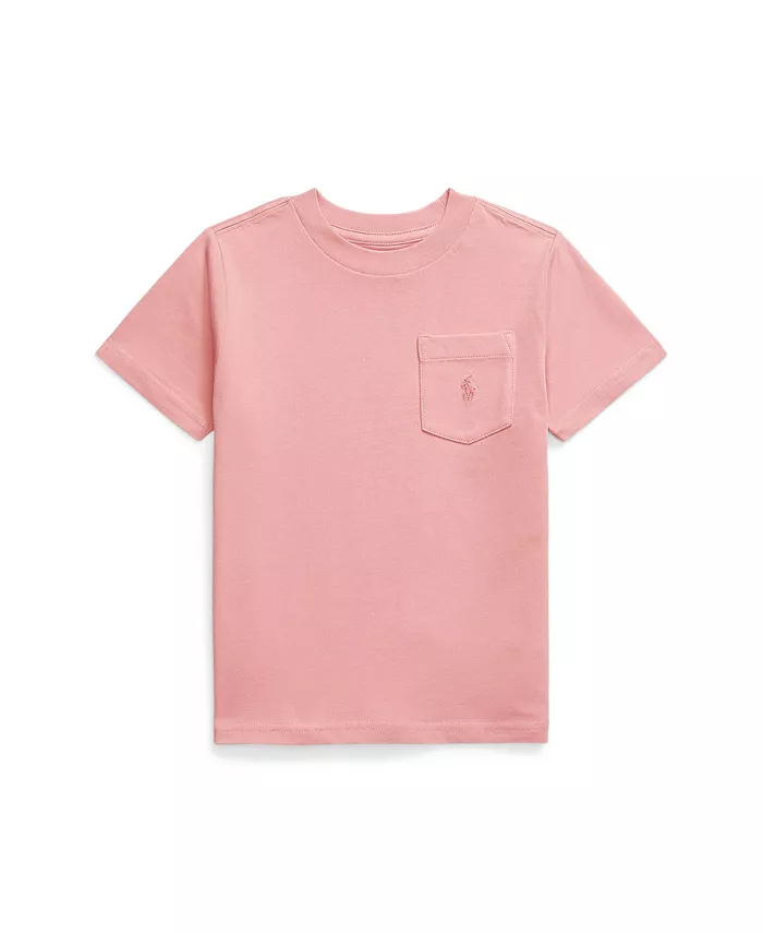 

Футболка с карманом для малышей и мальчиков Jersey Pocket Polo Ralph Lauren, розовый
