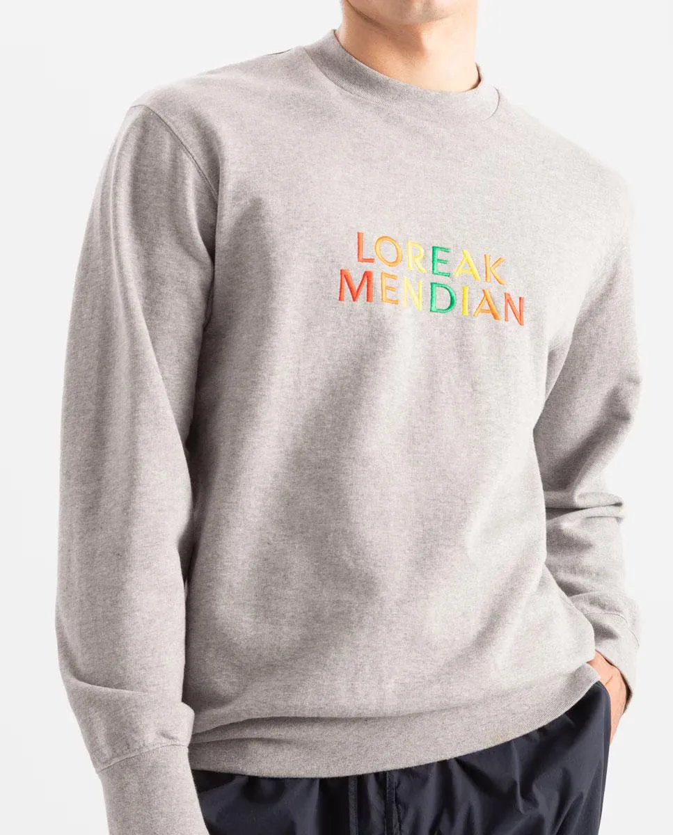 

Мужская толстовка Sw Rainbow Letters Loreak Loreak Mendian, серый