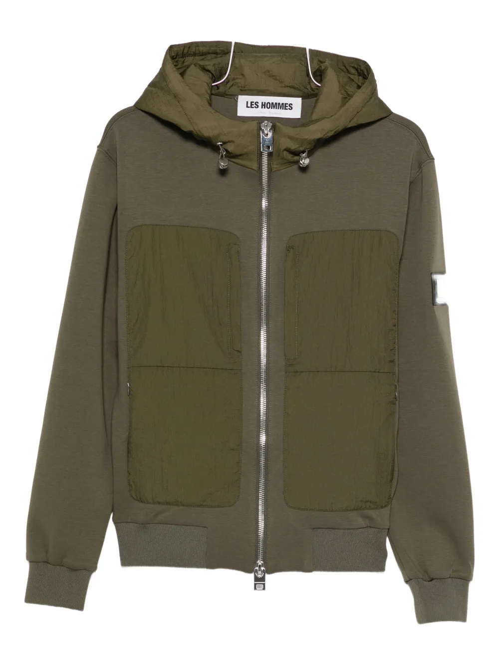 

Куртка с капюшоном на молнии Les Hommes, зеленый