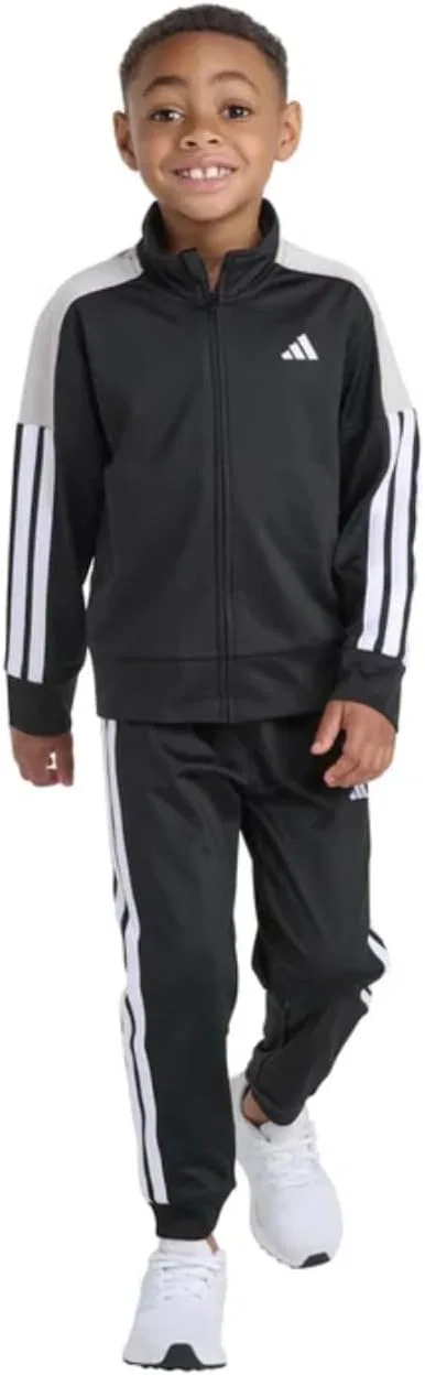 Детский спортивный костюм adidas, куртка и джоггеры, Black, 2-7