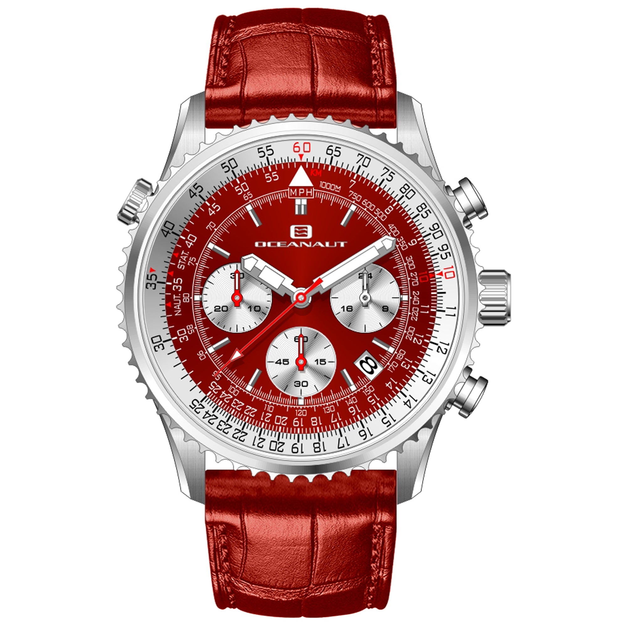 

Часы Oceanaut Men's Flight с красным циферблатом