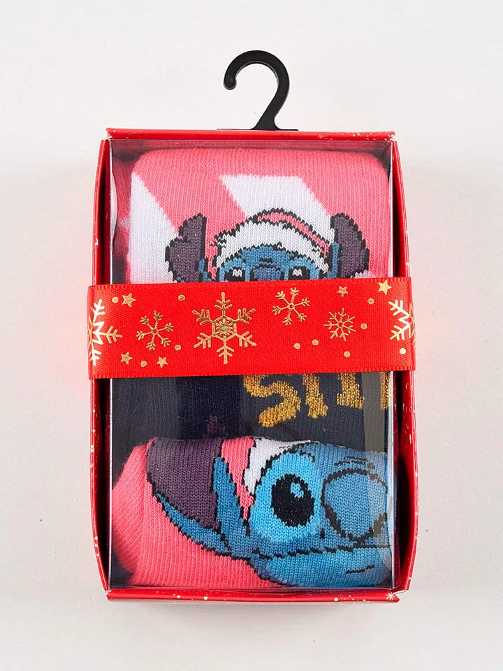 Носки, набор 3 пары, Lilo & Stitch, разноцветный — фото 3