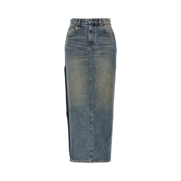 

Юбка R13 Devon Side Slit Skirt, Barter Indigo