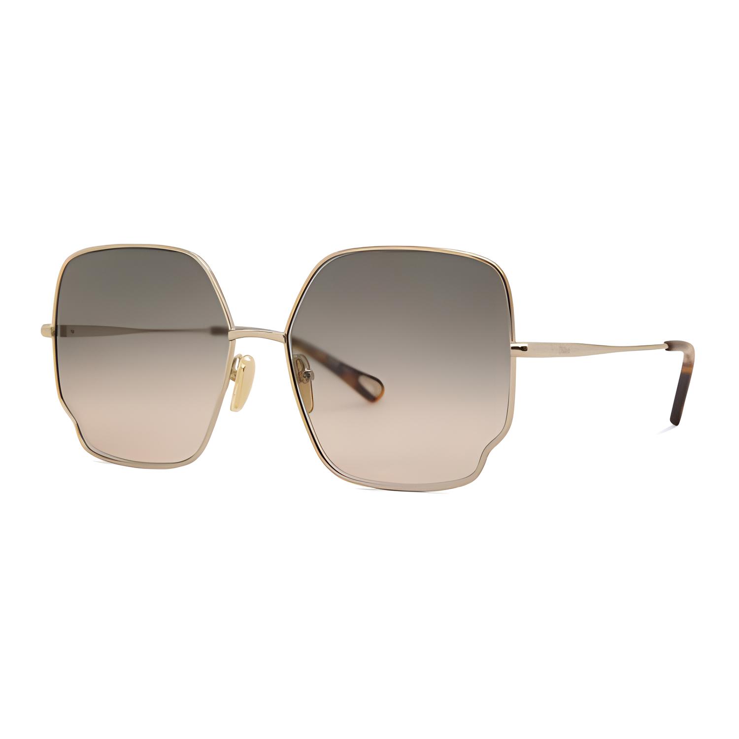 

Солнцезащитные очки Chloe Metal неправильной формы, женские, золотистые Chloé