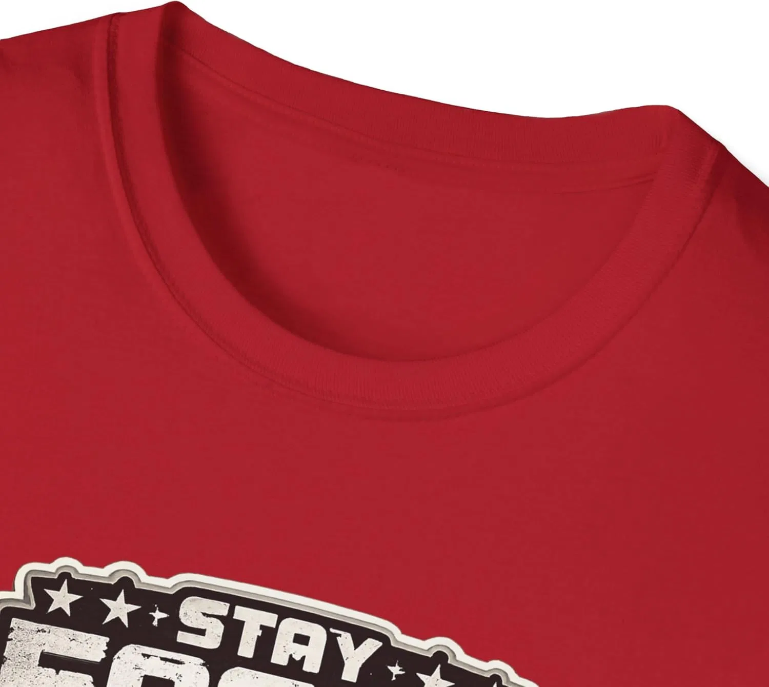 Футболка с принтом Stay Focus and Beast, GENERIC, Cherry Red — фото 3