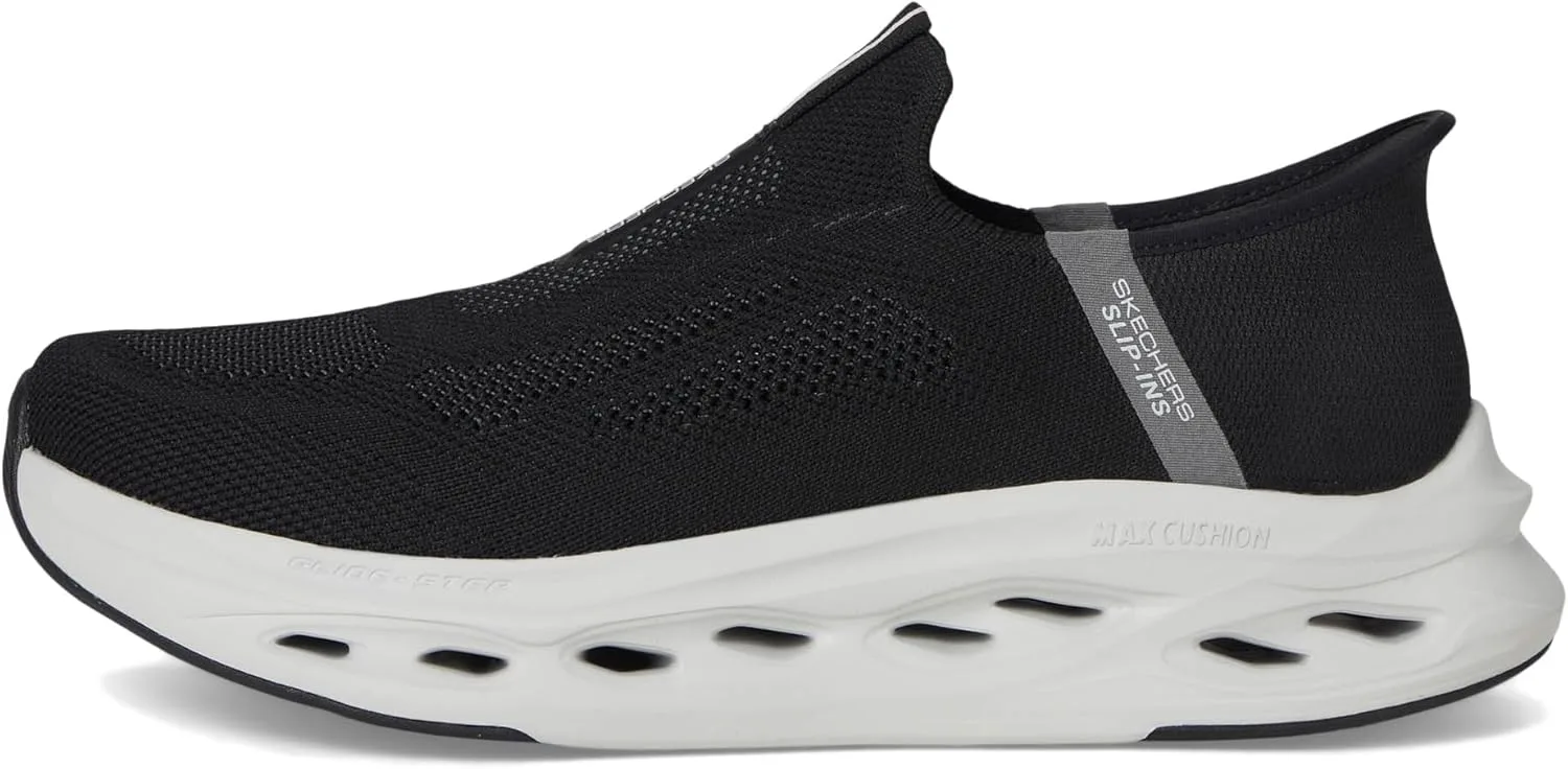 Мужские кроссовки Skechers Max Cushioning Glide Step Euclid Hands Free без шнурков, черный/серый — фото 4