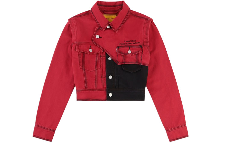 

Levis Куртка джинсовая женская красная Feng Chen Wang, Red