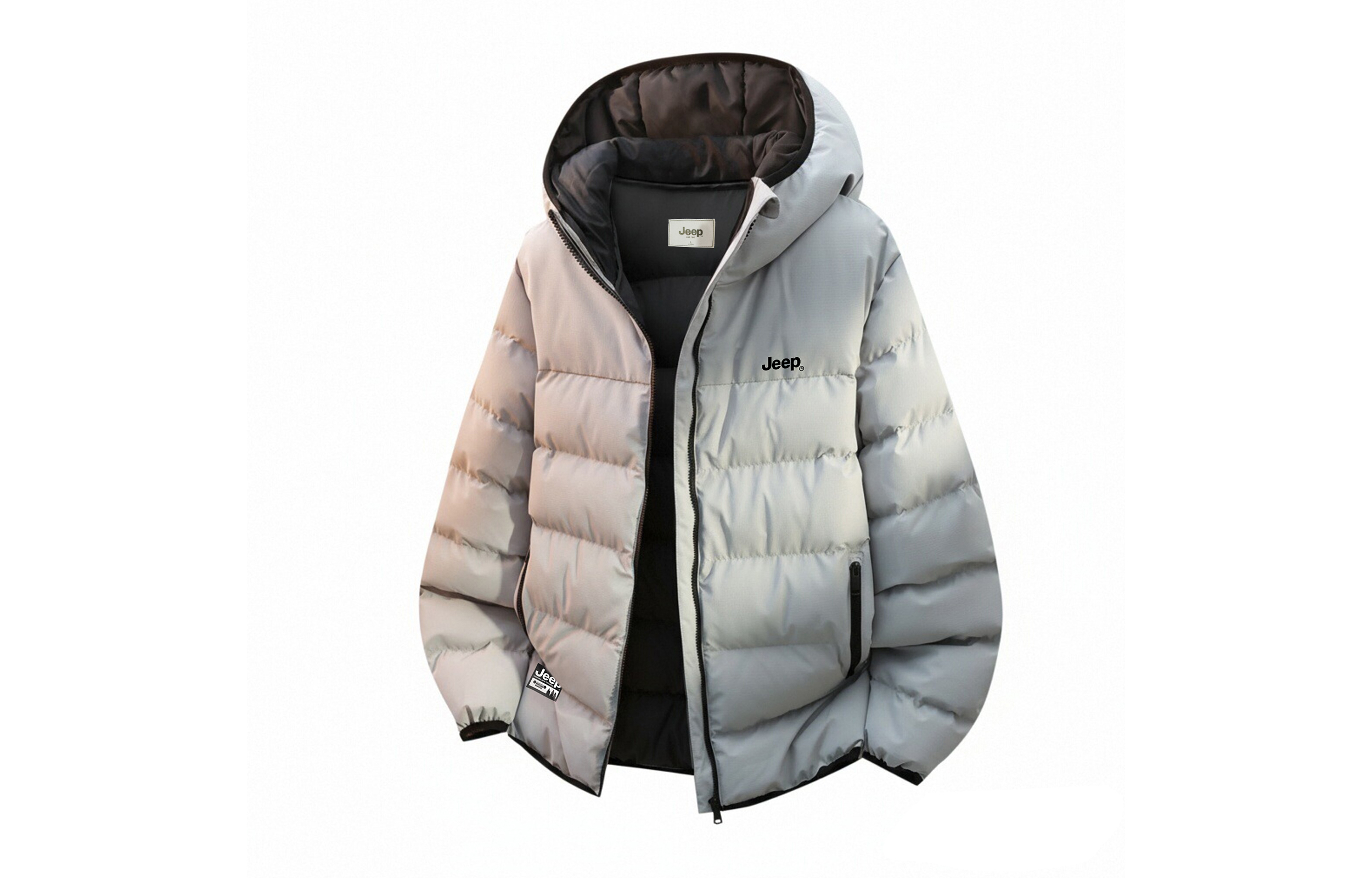 

Пуховик Leisure Collection Unisex Jeep, светло-серый