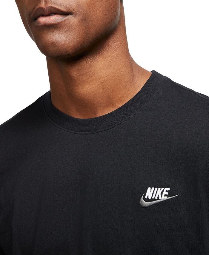Мужская футболка Sportswear Club Nike, цвет Black/White — фото 3
