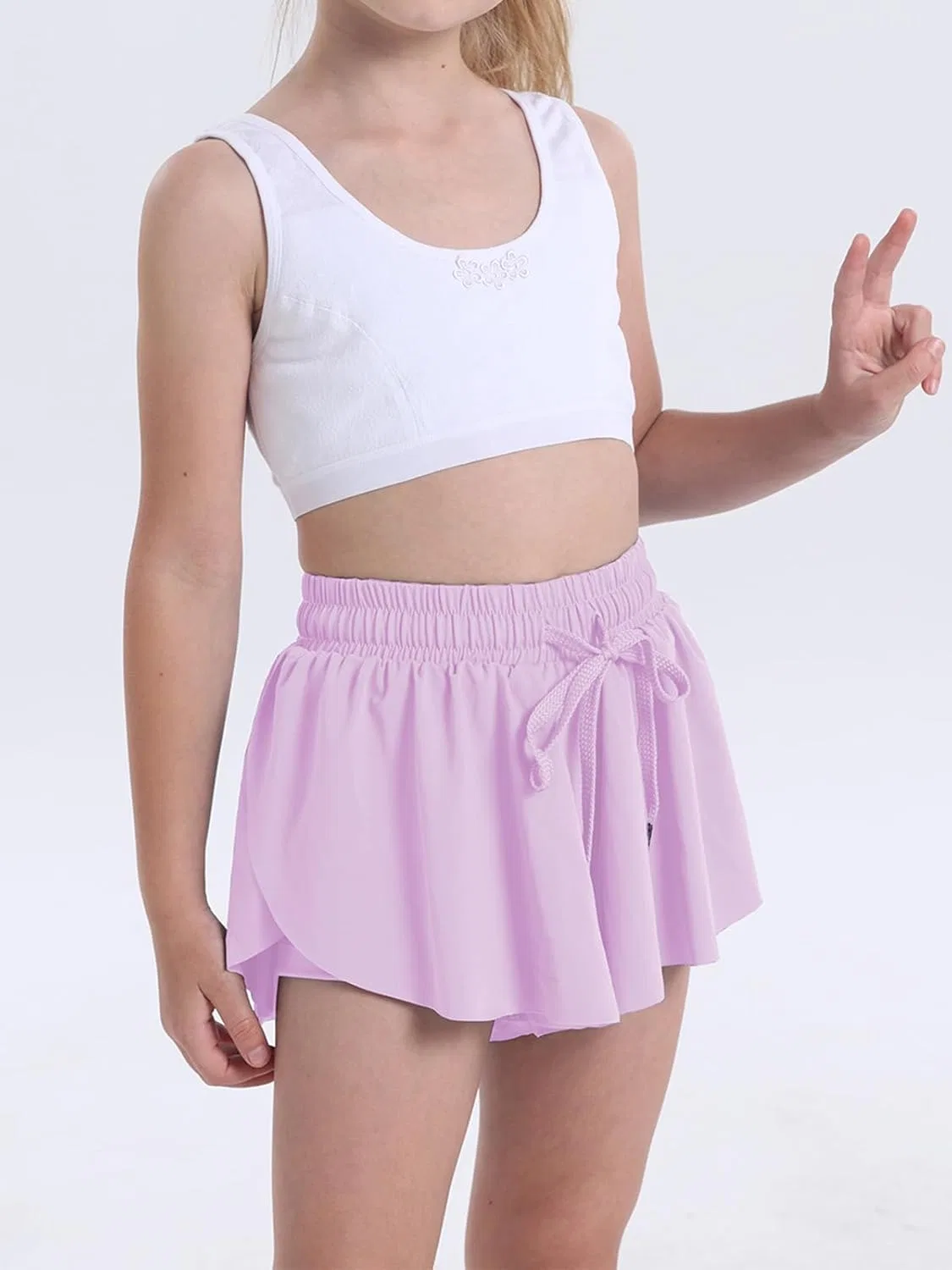 Шорты для девочек Flowy Shorts, Heyielda, Lightpurple — фото 3