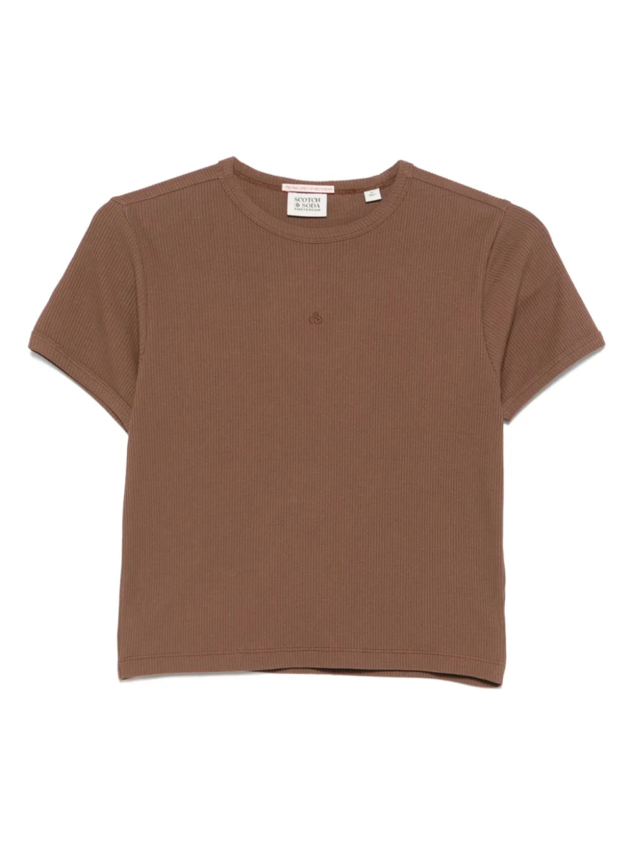 

Scotch & Soda футболка в рубчик, коричневый