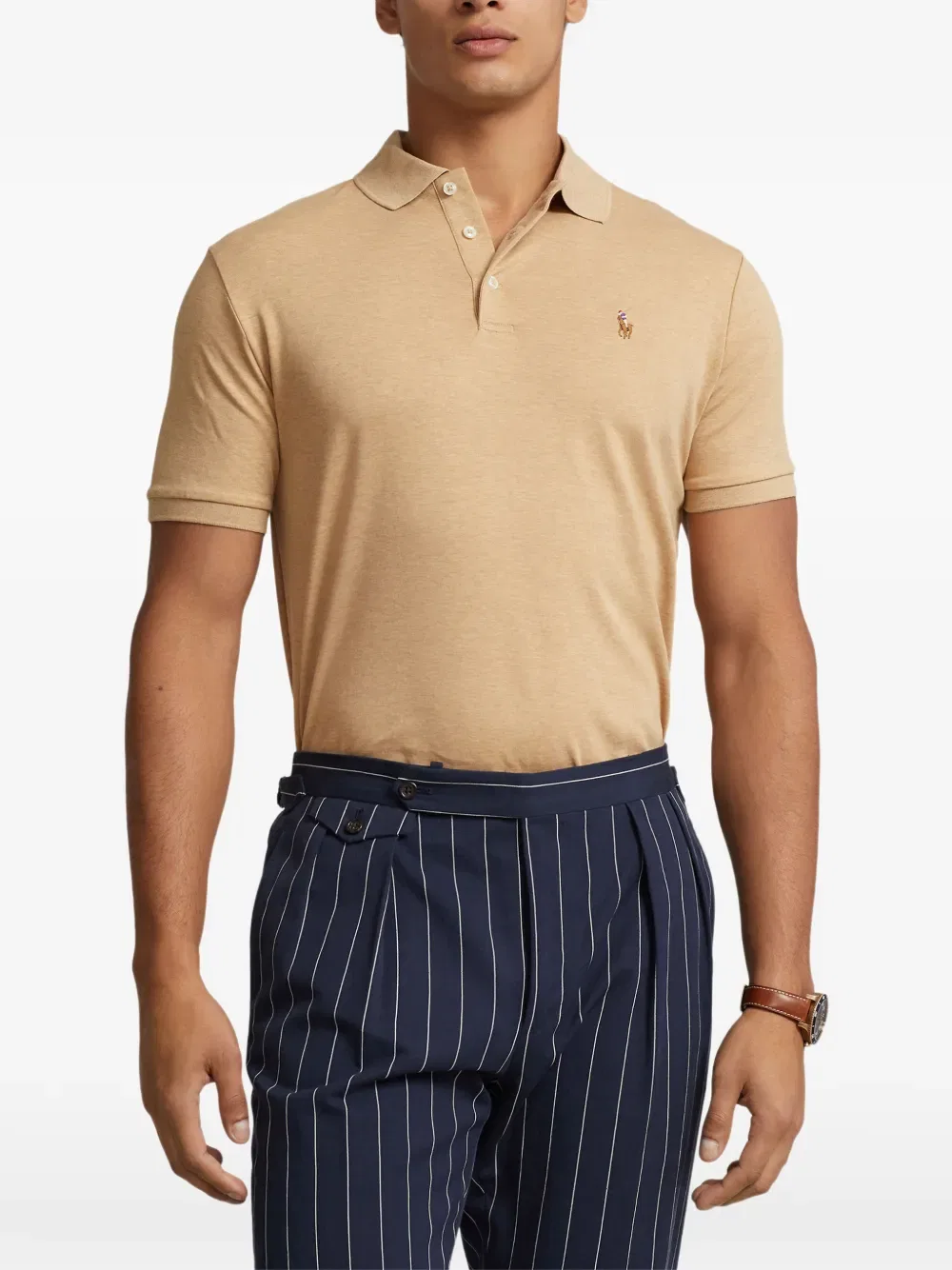 Рубашка-поло с коротким рукавом Polo Ralph Lauren, нейтральный — фото 3