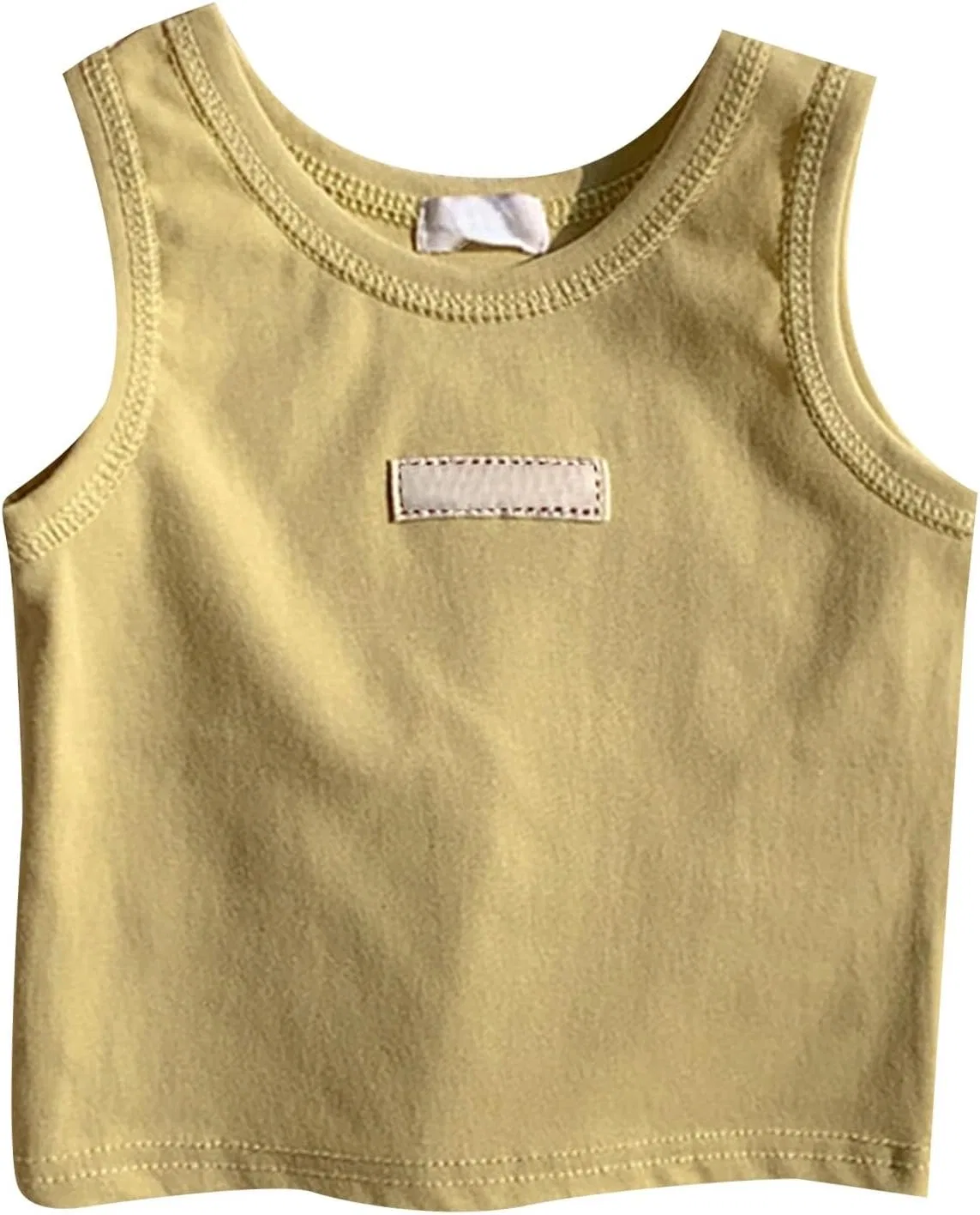 Детский хлопковый топ без рукавов, Generic, Light Yellow