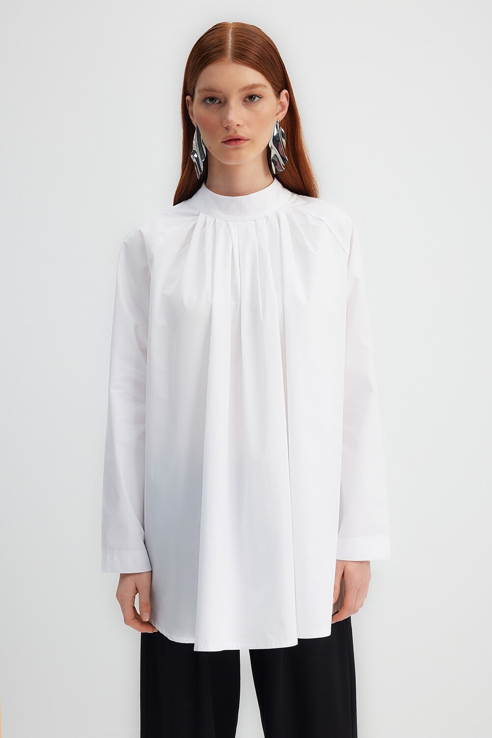 

Туника - Белый - Классический крой Trendyol Modest, белый