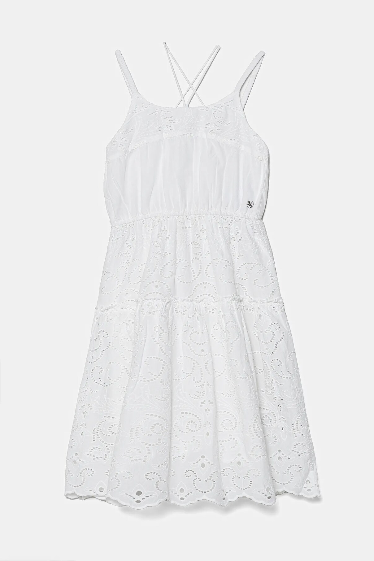 

Хлопковое платье для детей Guess, белый