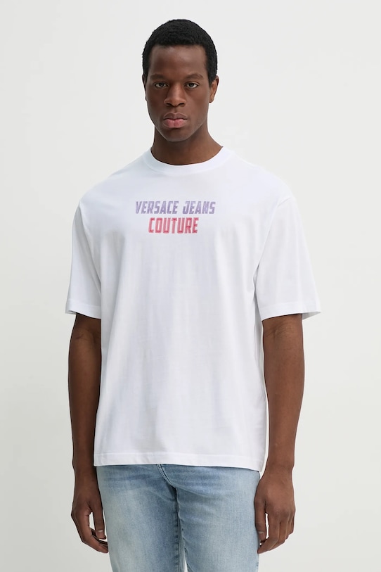 

Хлопковая футболка Versace Jeans Couture, белый