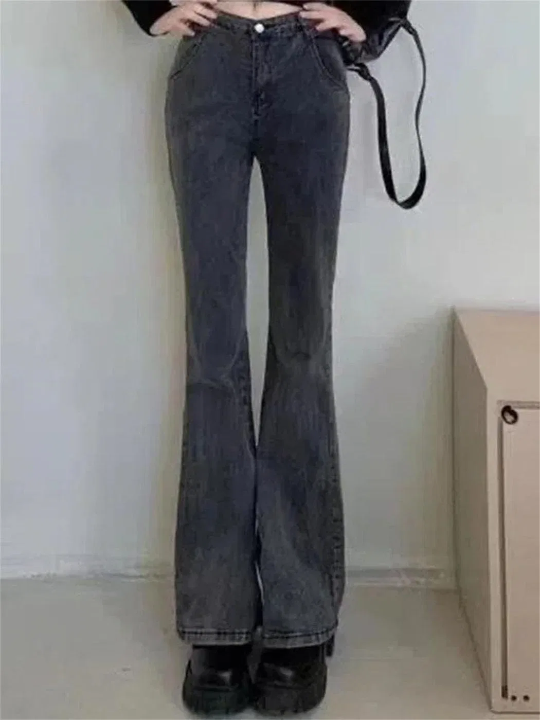 Джинсы клеш Women Boot Cut Denim Bell Bottom Trousers High Waist Daily, 4 — фото 4