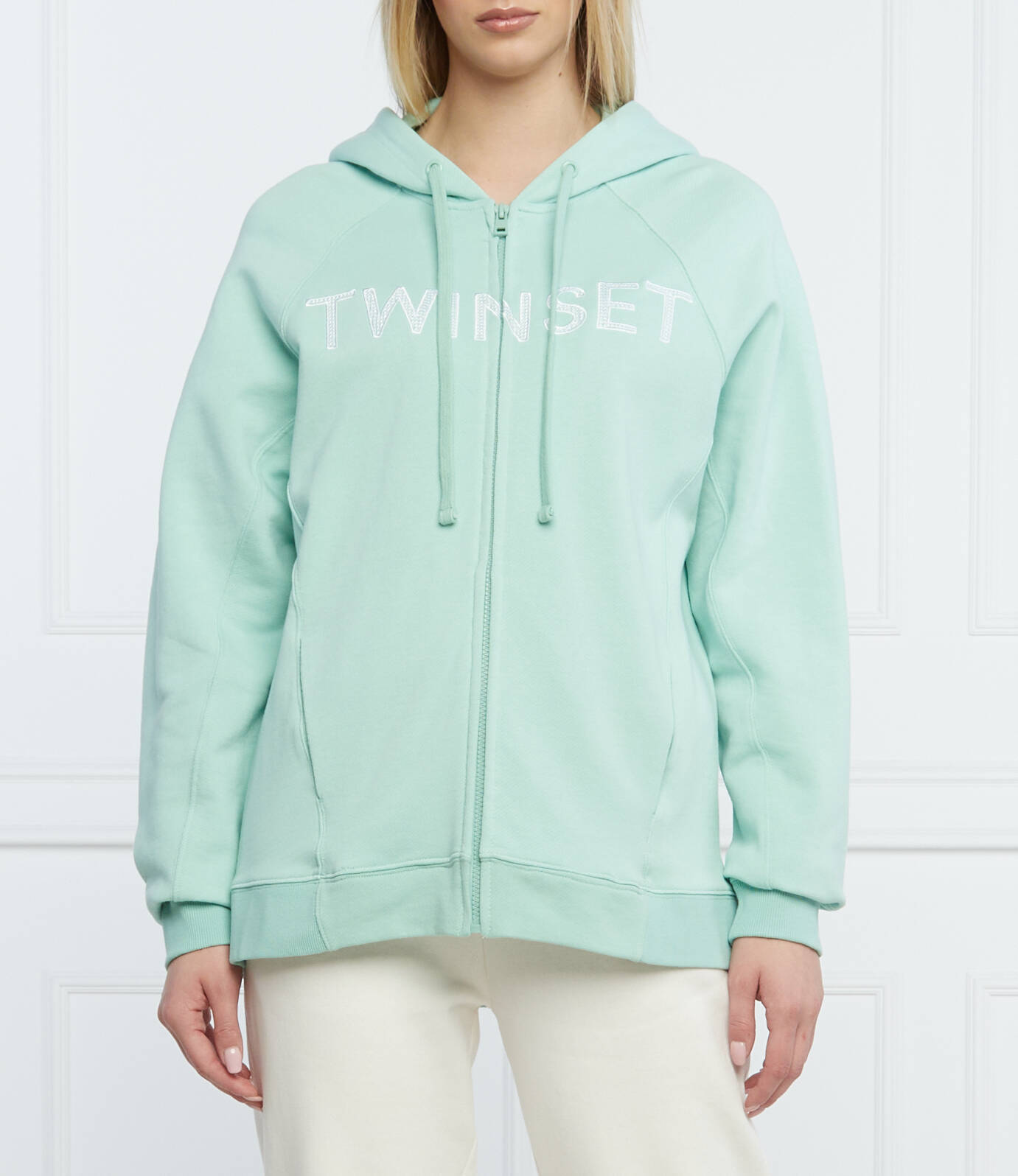 

Толстовка TWINSET relaxed fit, фисташковый