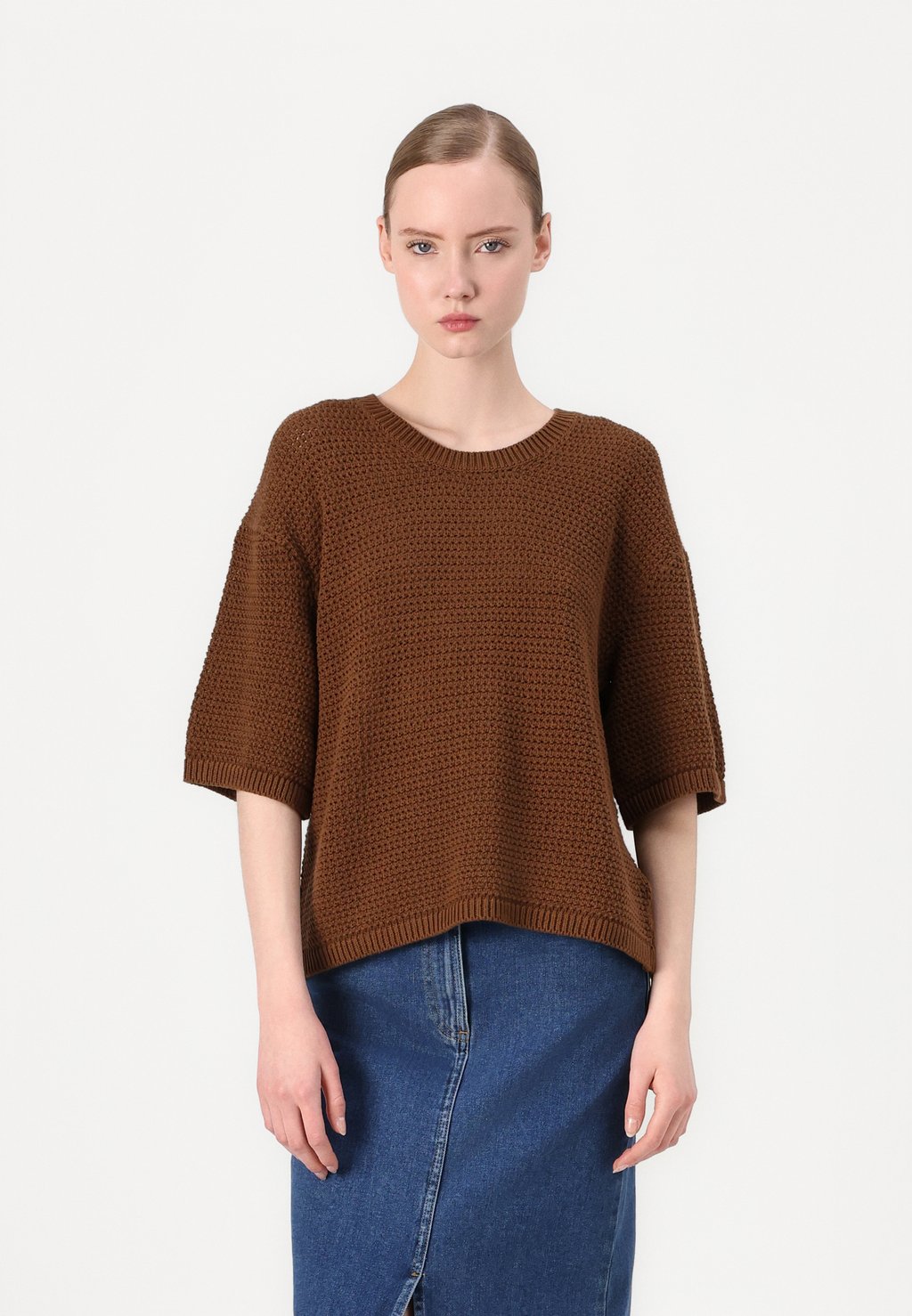 

Джемпер PULLOVER SHORT SLEEVE Marc O'Polo DENIM, коричневый