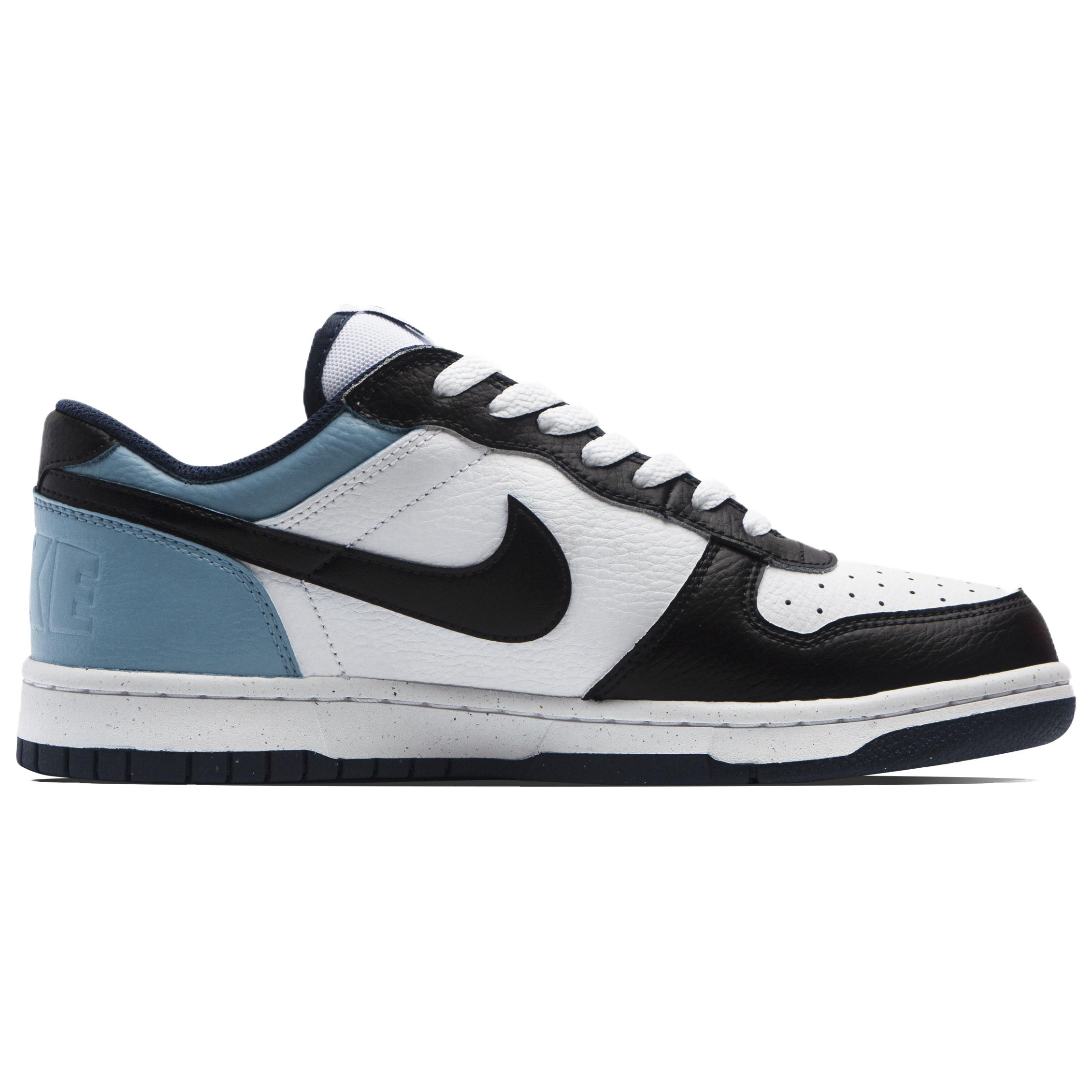 Nike Большие мужские скейтбордские кроссовки low top белые синие — фото 4