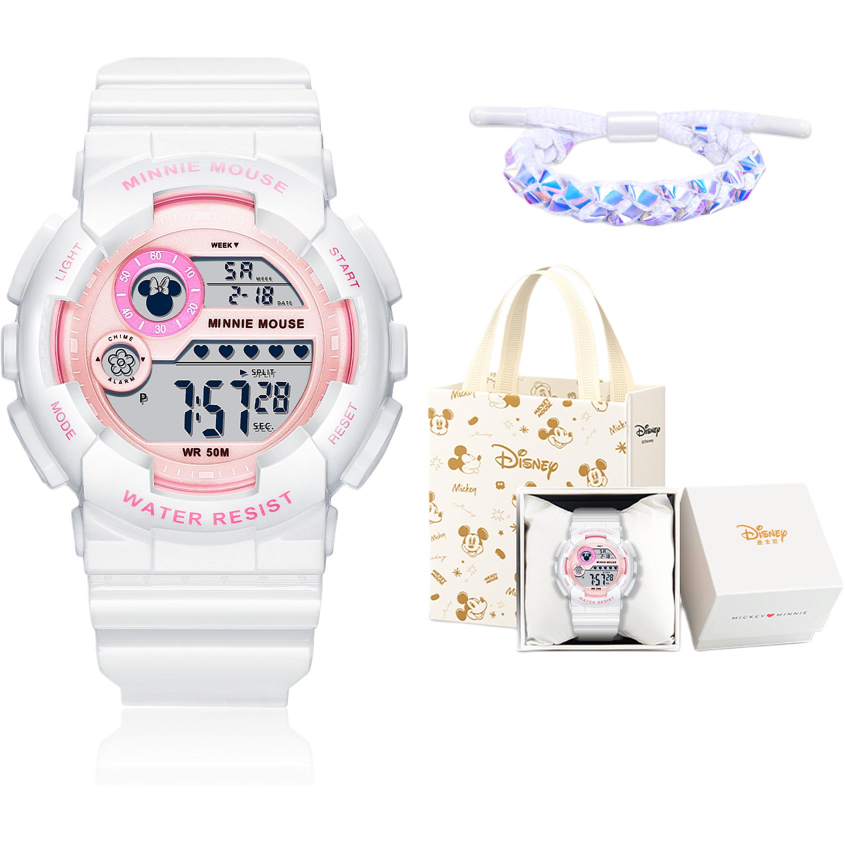 

Disney Часы Mickey Series Quartz Movement Women's Watch Pink Watch Dial, Cream Pink[Disney Mickey White Box Set]