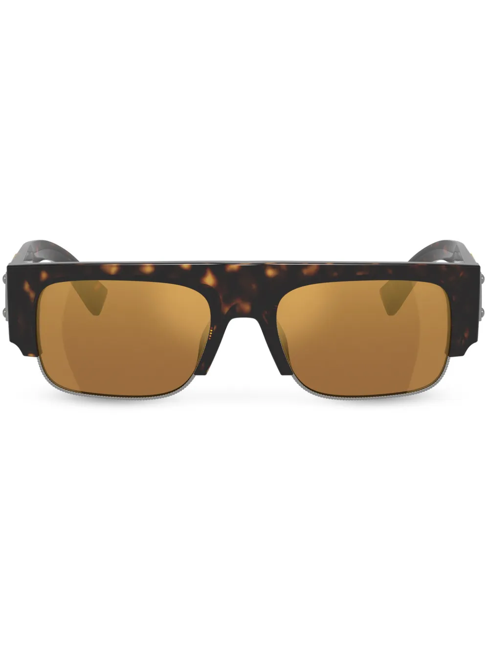 

Солнцезащитные очки в прямоугольной оправе с логотипом Dolce & Gabbana Eyewear, коричневый