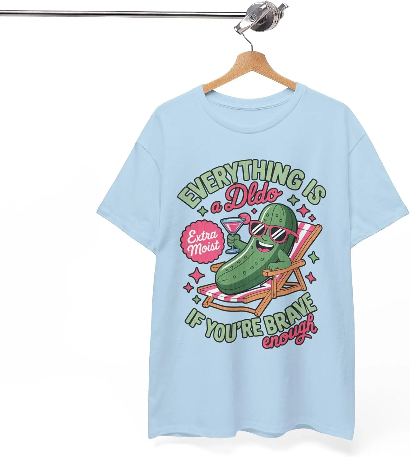 Футболка Inappropriate Pickle, Stupid Dumb, винтажный бутлег 90-х, неловкий Dank Meme GENERIC, светло-голубой — фото 3