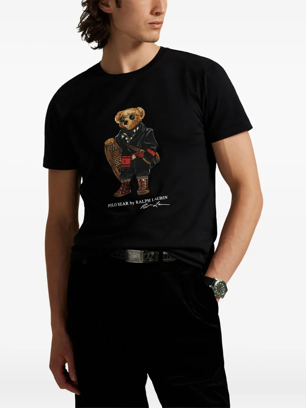 Футболка с принтом POLO RALPH LAUREN, черный — фото 3