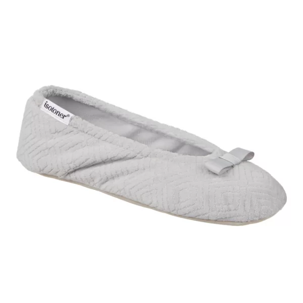 Женские балетки из микромахровой ткани Gemma Isotoner, цвет light gray