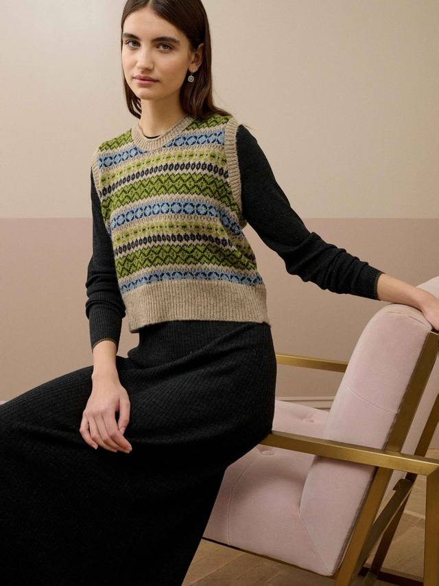 

Футболка Fair Isle из чистой шерсти Brora, Multi