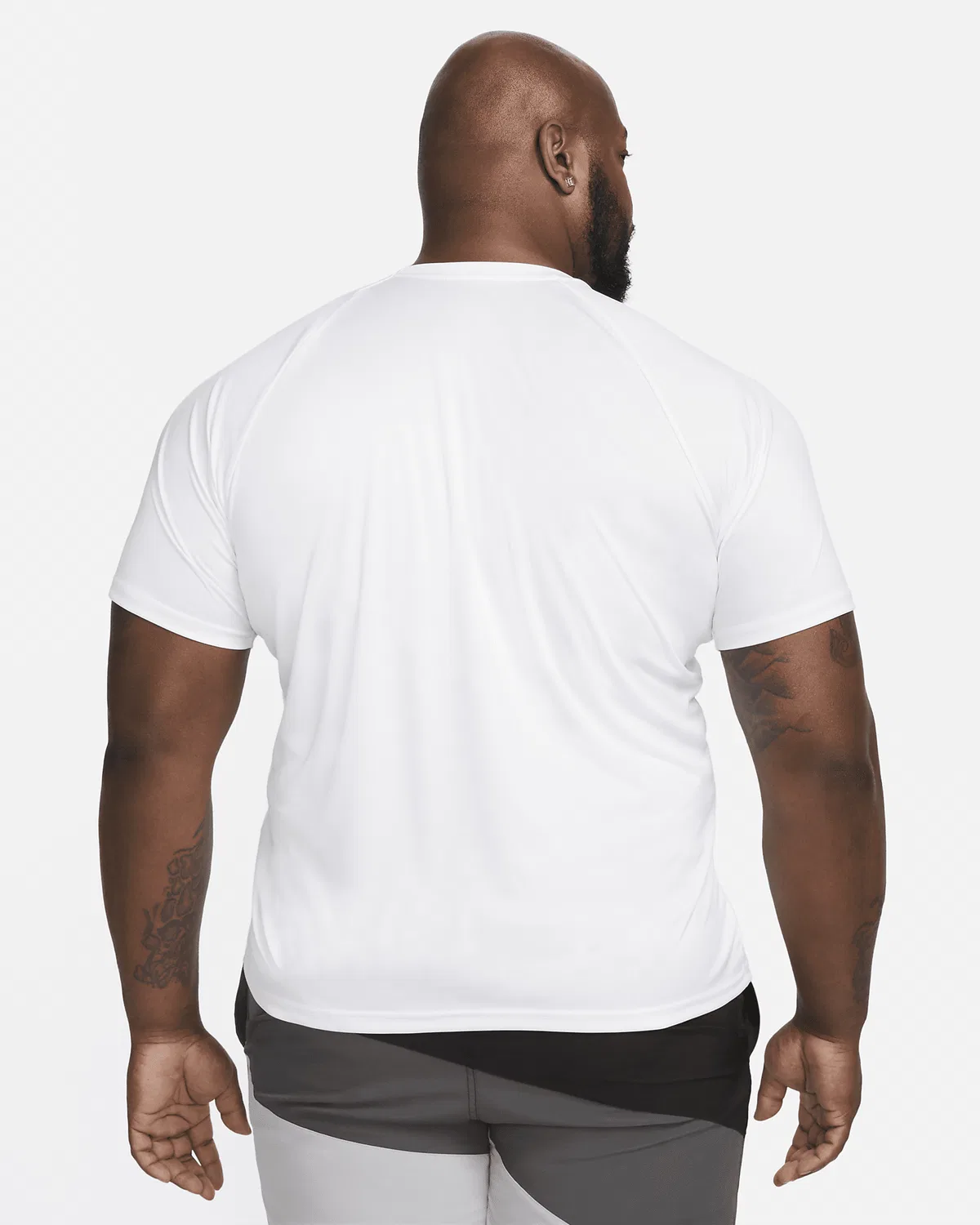 Мужская футболка Dri-FIT UV с коротким рукавом (Big & Tall) Nike Swim Hydroguard Essential, White — фото 2