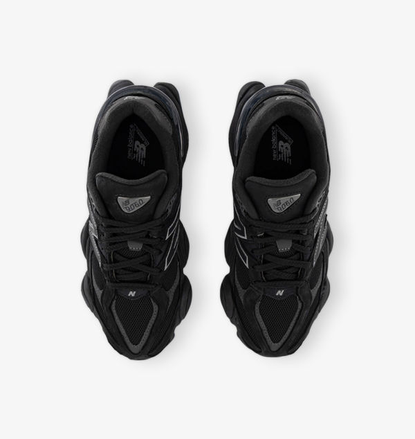 9060 Кроссовки из замши с низким верхом и вставками New Balance, черный — фото 2