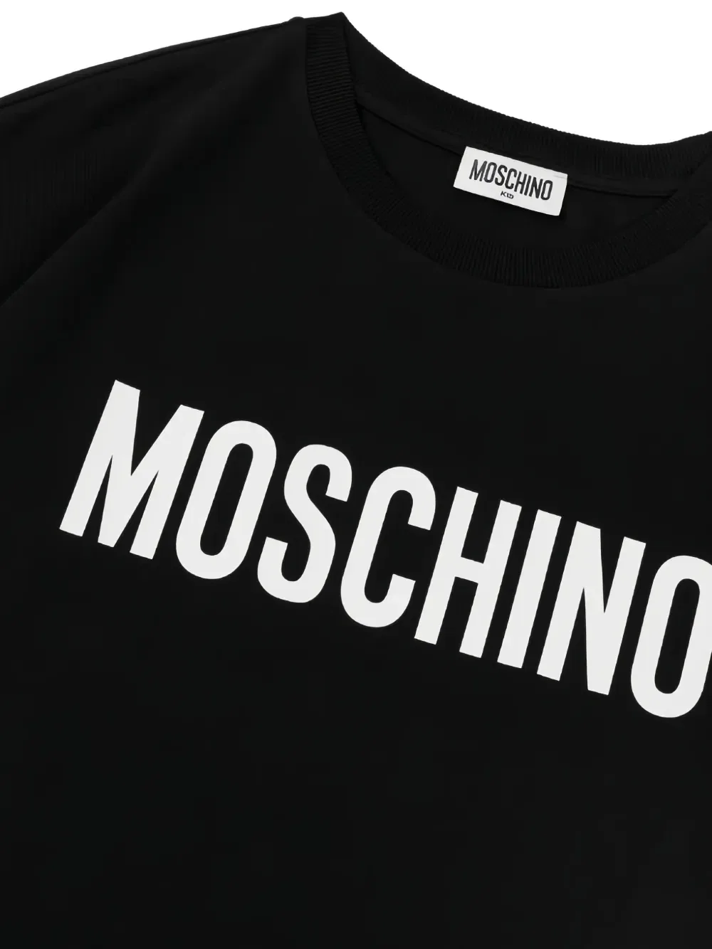 Платье-футболка с логотипом Moschino Kids, черный — фото 3
