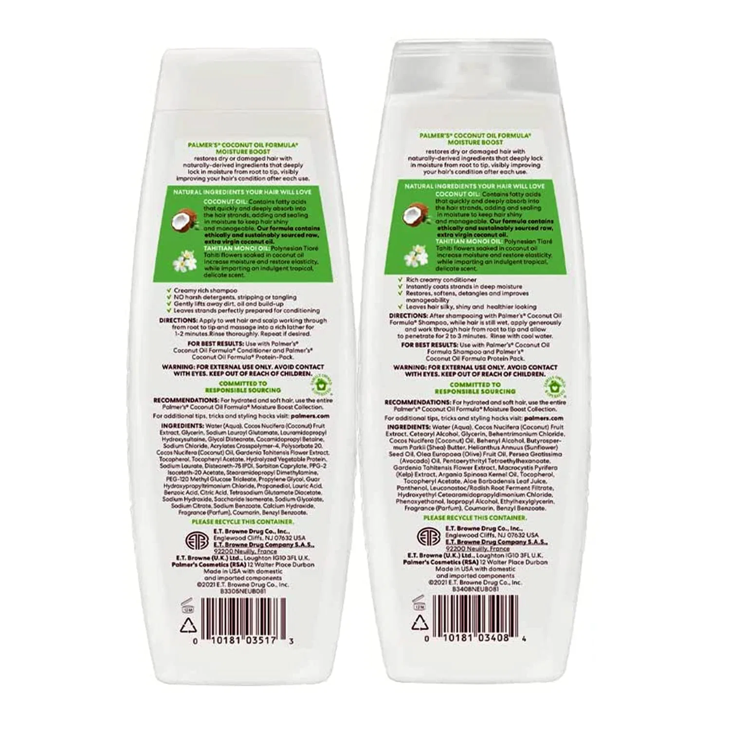 Кондиционирующий шампунь и восстанавливающий бальзам Palmer's Coconut Oil Formula Palmer'S — фото 2