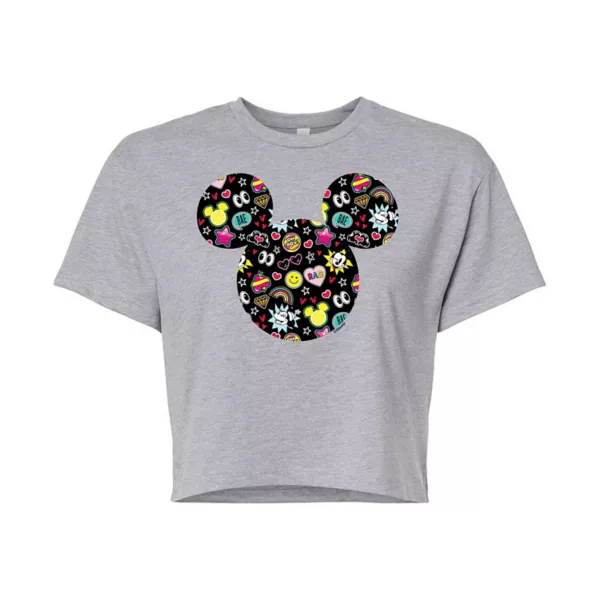 

Укороченная футболка с рисунком Микки Мауса и его друзей для подростков Disney, серый