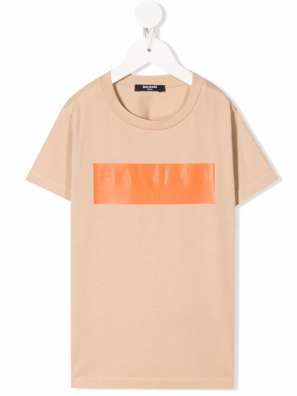 

Футболка с тисненым логотипом Balmain Kids, нейтральный