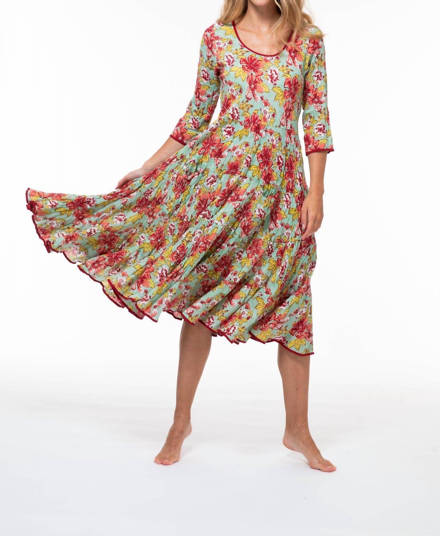 

Рубиновый хлопковый сарафан в стиле мятного чая Dance Paisley and Pomegranate
