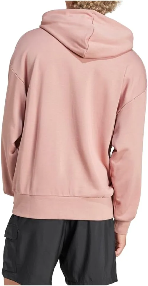 Толстовка Adidas Essentials Loose-Fit 3 Bar Logo French Terry Casual Outerwear - розовая — фото 3