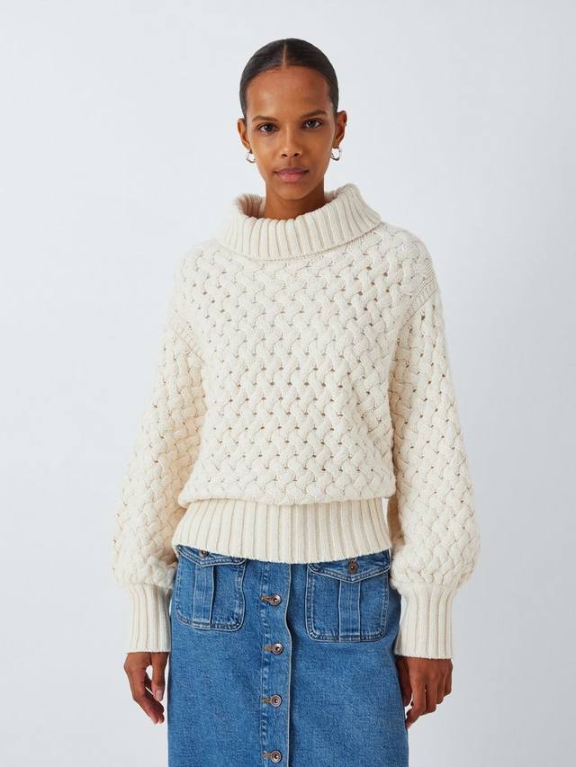 

Джемпер из полушерстяной ткани bessie basketweave AND/OR, кремовый