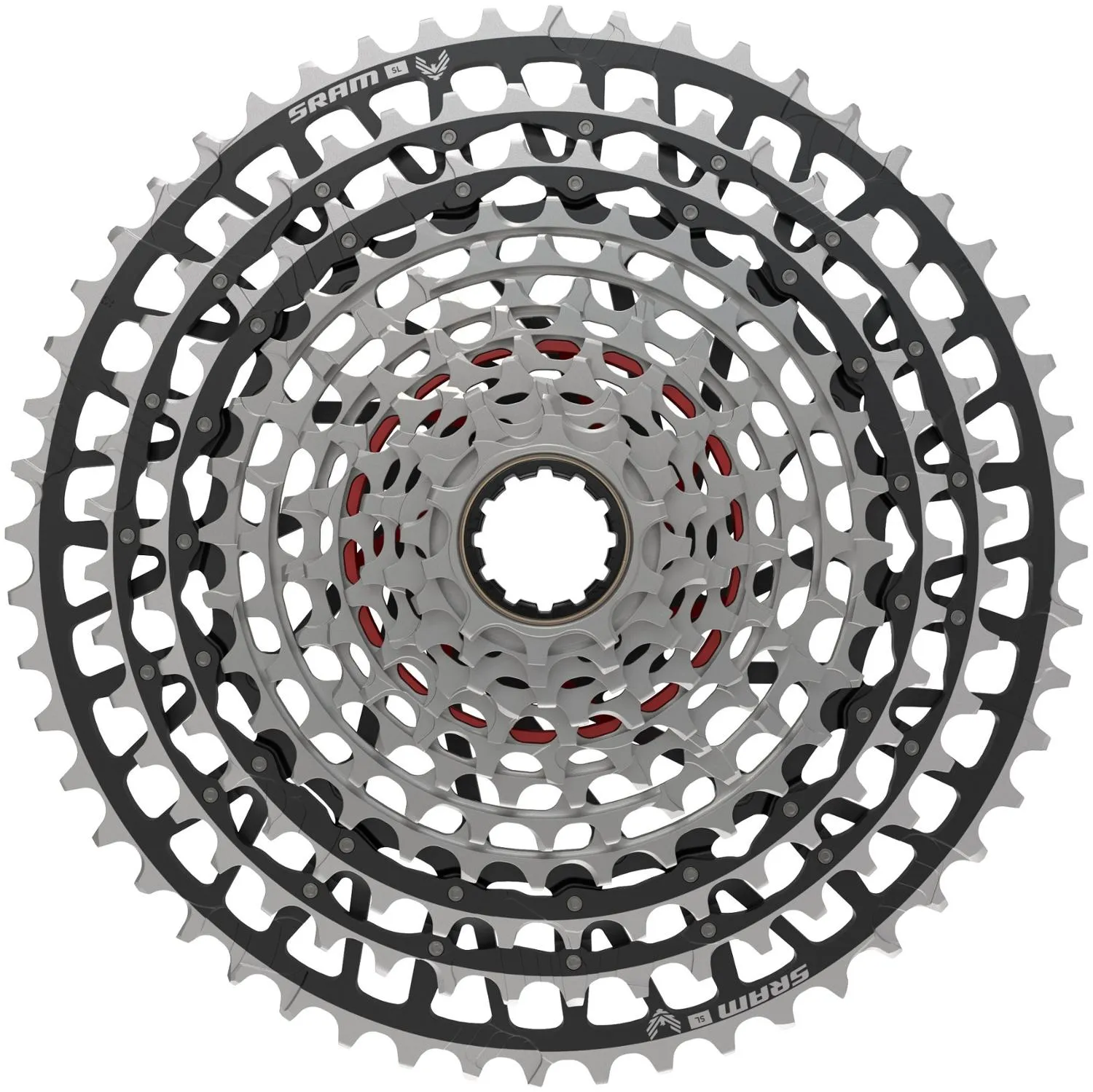 

Орлиная трансмиссия T-Type XS-1299 12-скоростная кассета SRAM, Silver/Black