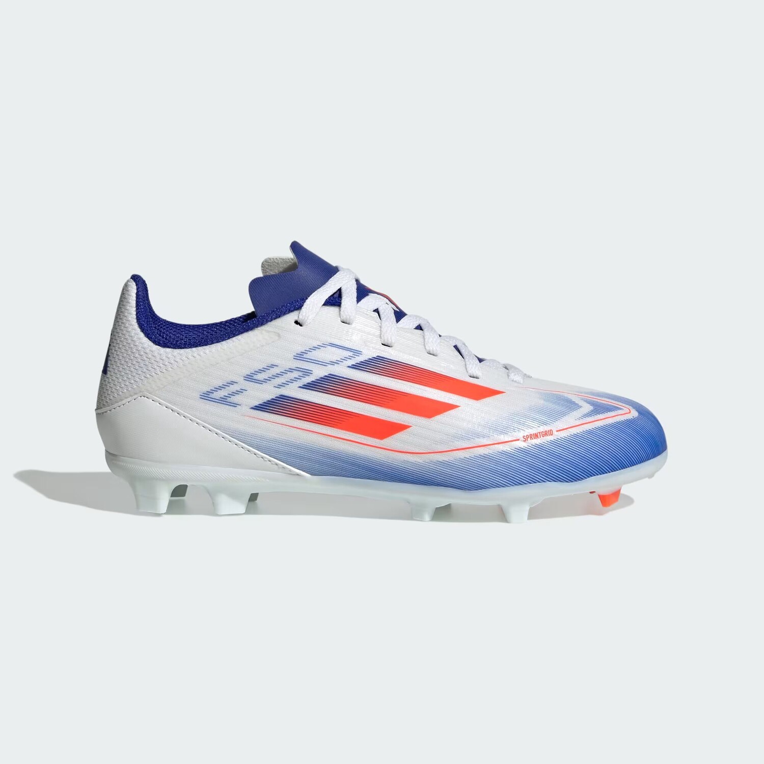 Футбольные бутсы для игры на разных покрытиях F50 League Adidas, цвет Cloud White/Solar Red/Lucid Blue — фото 2